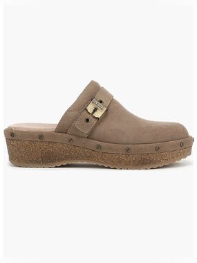 Dr. Scholl's Original Flex Taupe Suede slip-on mule/clog NWBox Size 7.5